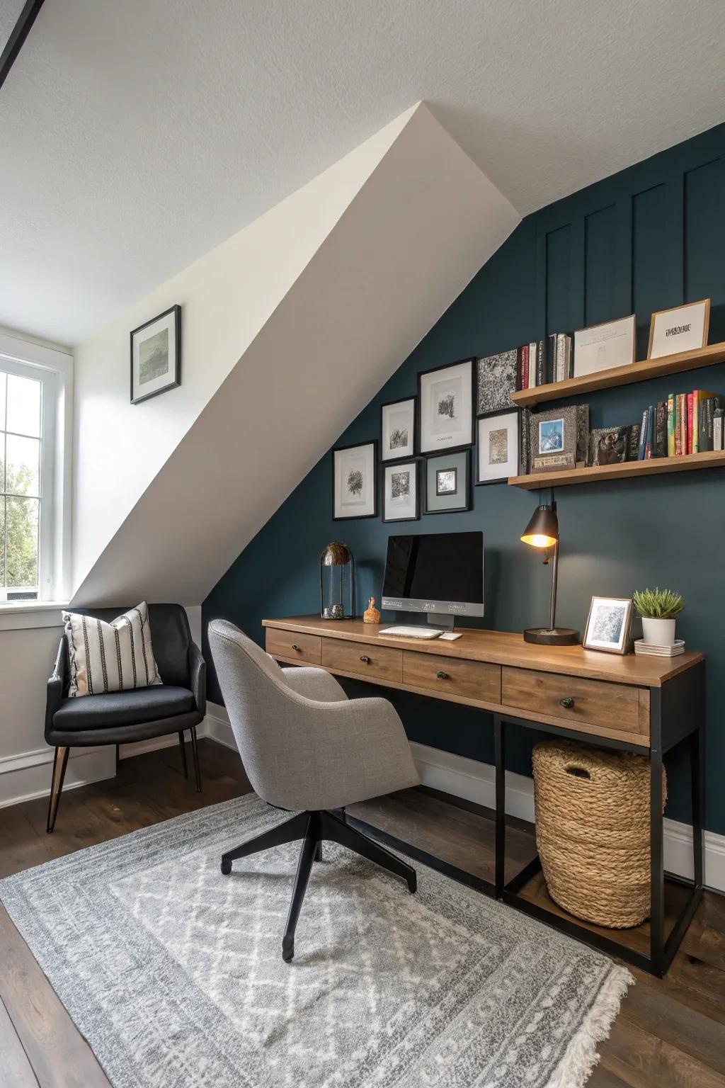 Highlighting the natural angles with strong colors