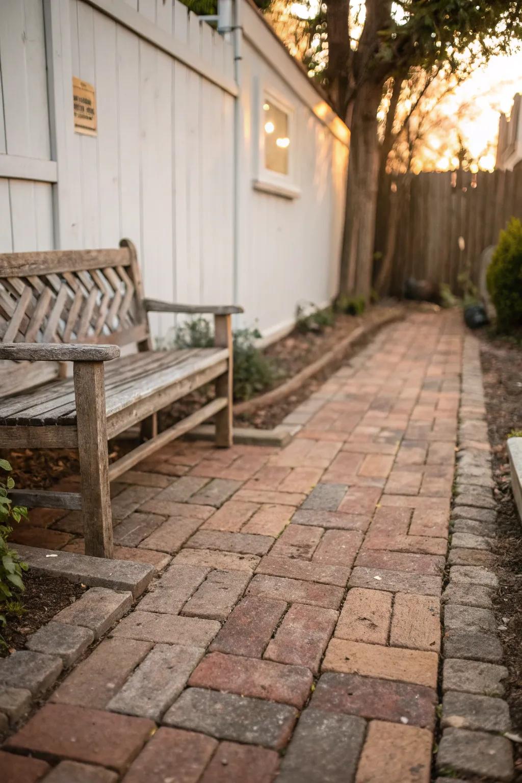 Reclaimed bricks introduce a rustic elegance to smaller patios.