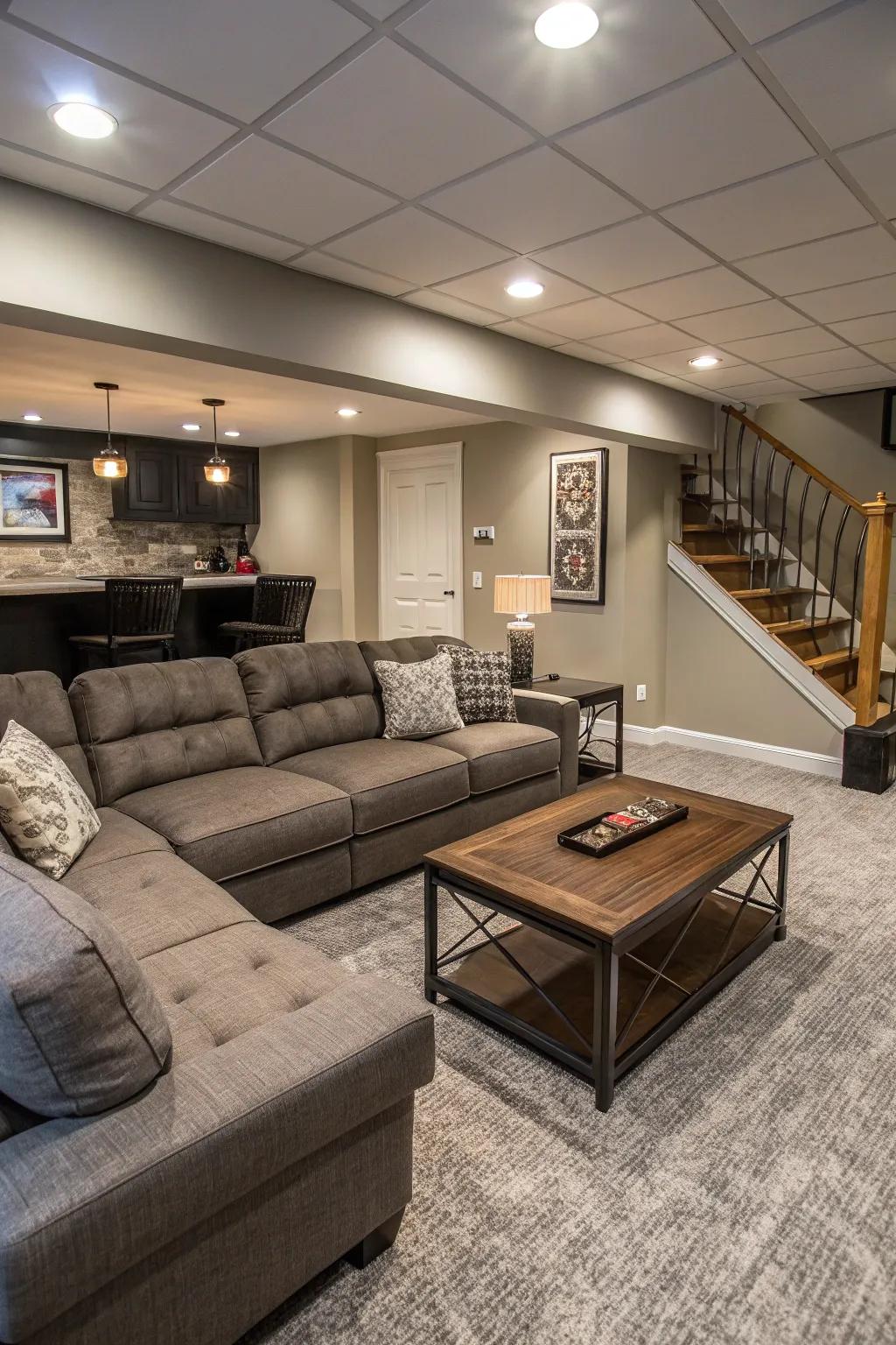 Realize your basement's full potential with furniture that does more.