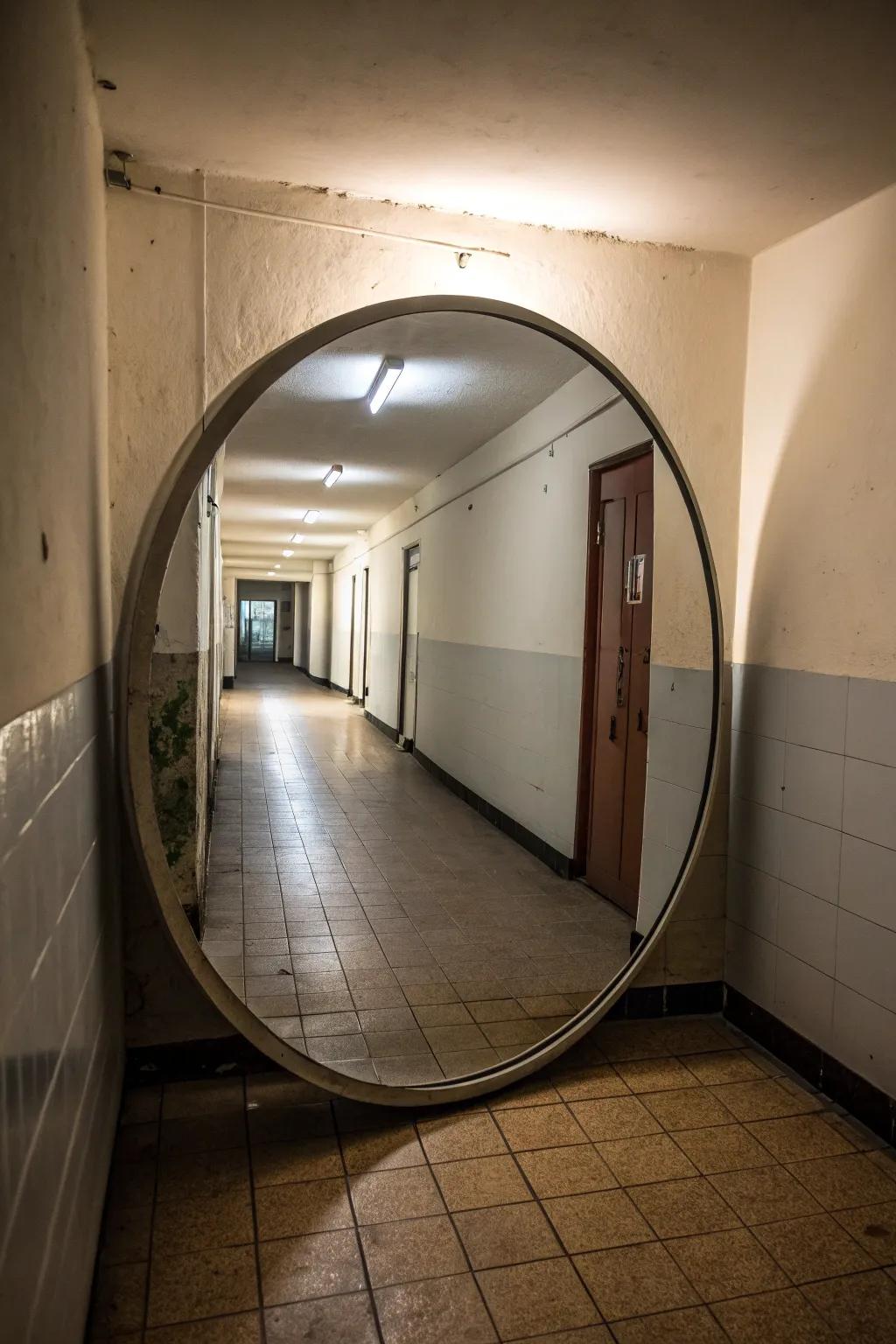 Strategically placed mirrors can dramatically enhance light and the sense of space in your hallway.
