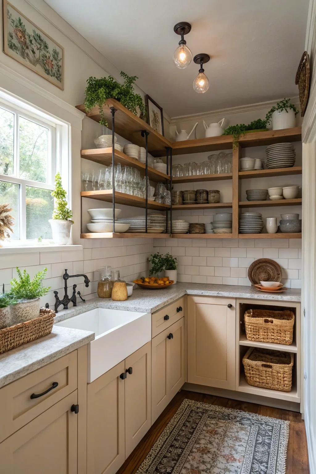 Get the most storage by using your kitchen's vertical space.