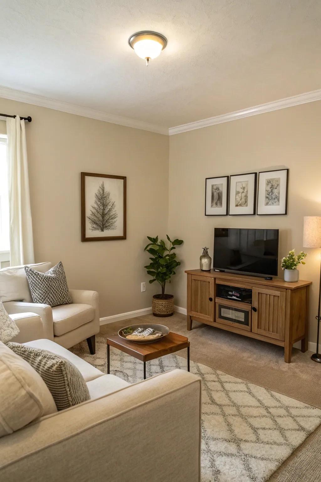 Subtle hues make the space feel bigger and brighter.