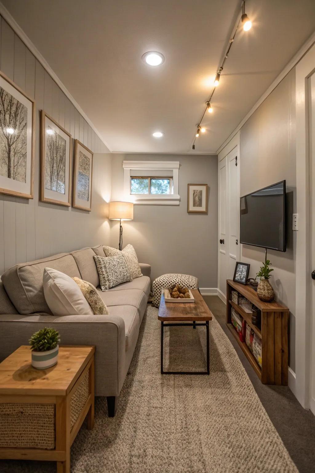 Bright and neutral hues can visually enlarge your area.