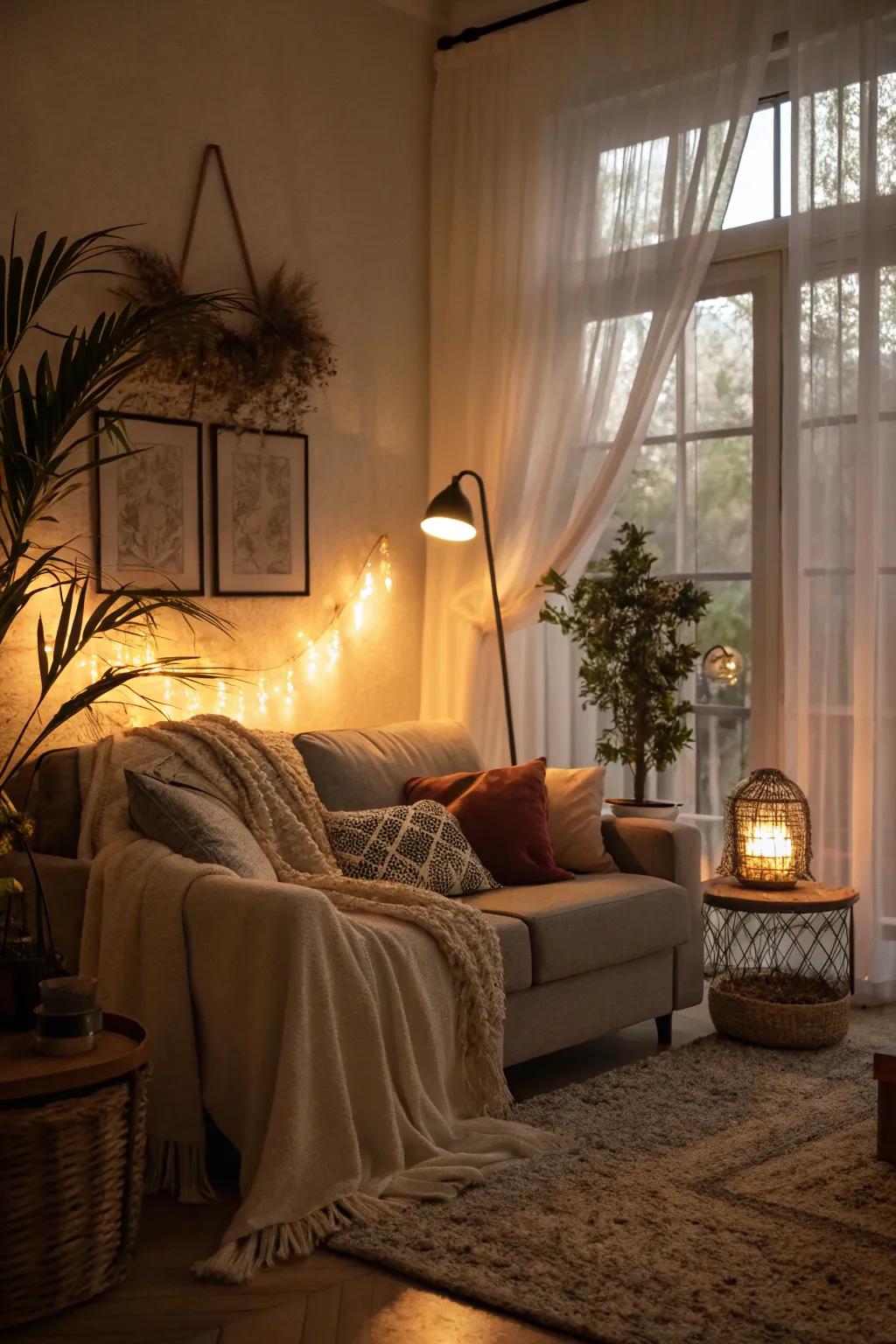 Create the ideal vibe in your living space with smart lighting that adjusts to suit your preferences.
