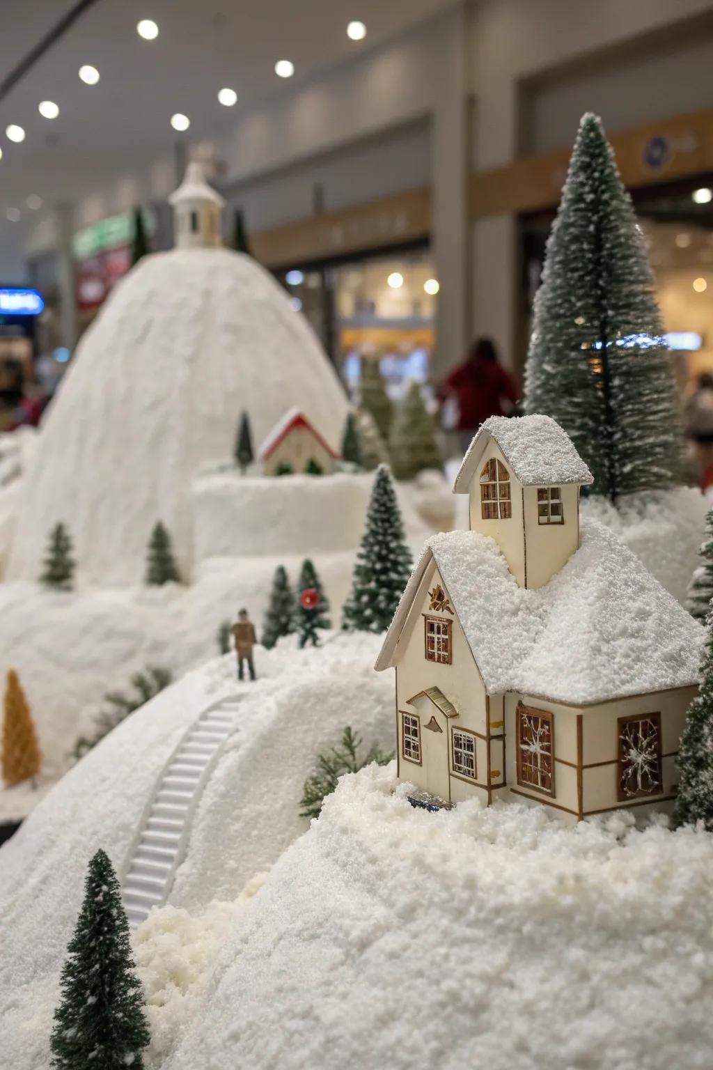 Elevated areas create a more vibrant winter display.