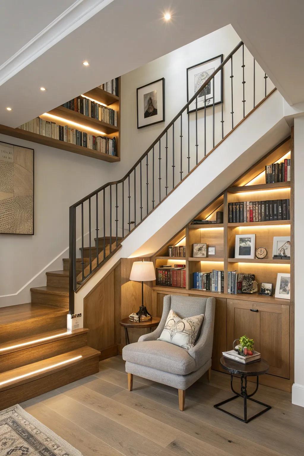 Get the most out of every inch with under-stair storage concepts.