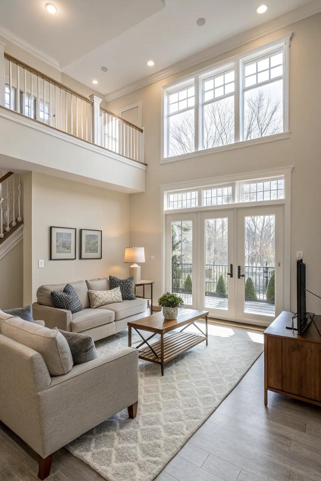 Open-concept living area designed with a minimalist approach