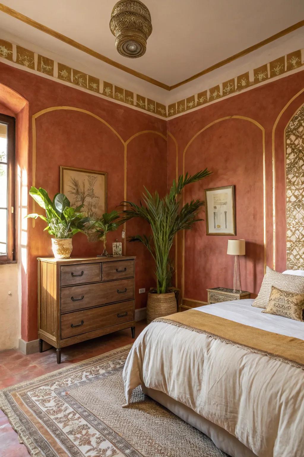 Use natural tones to represent the heart of Tuscan warmth.