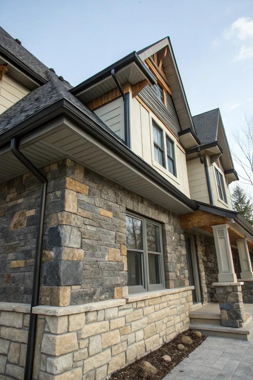 Revamp your home's foundation by adding a sophisticated and ageless stone base.
