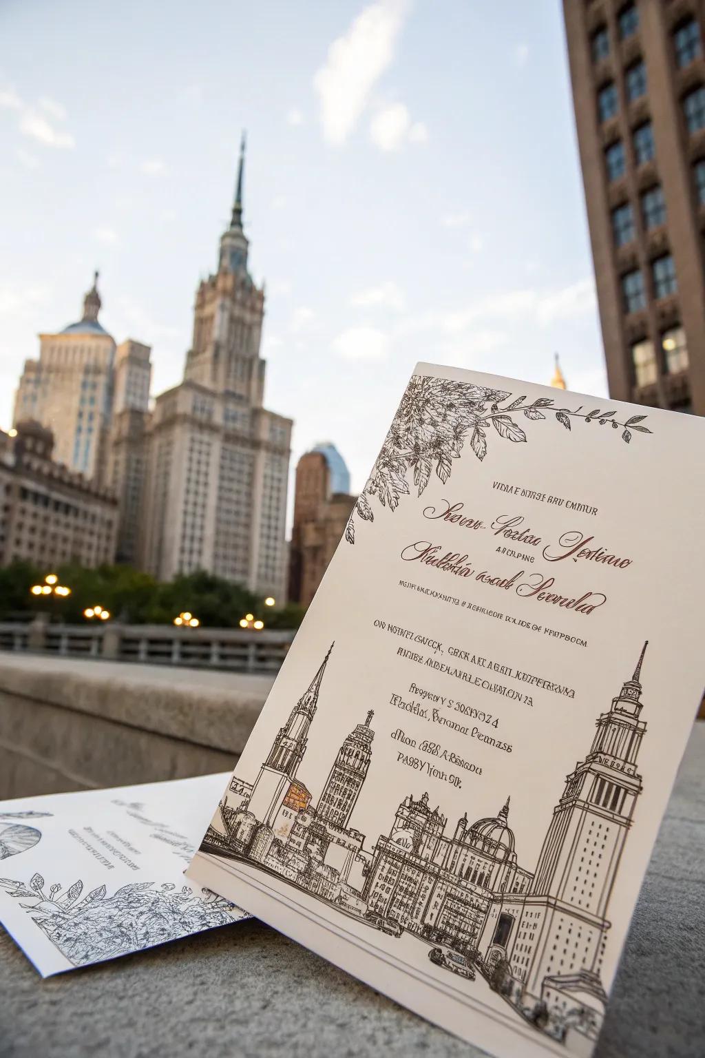 Personalized artwork can portray a couple's individual story.