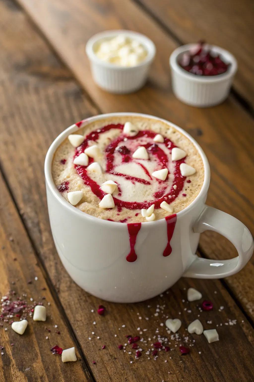 Crimson Berry White Dream Cappuccino: a deeply romantic delight