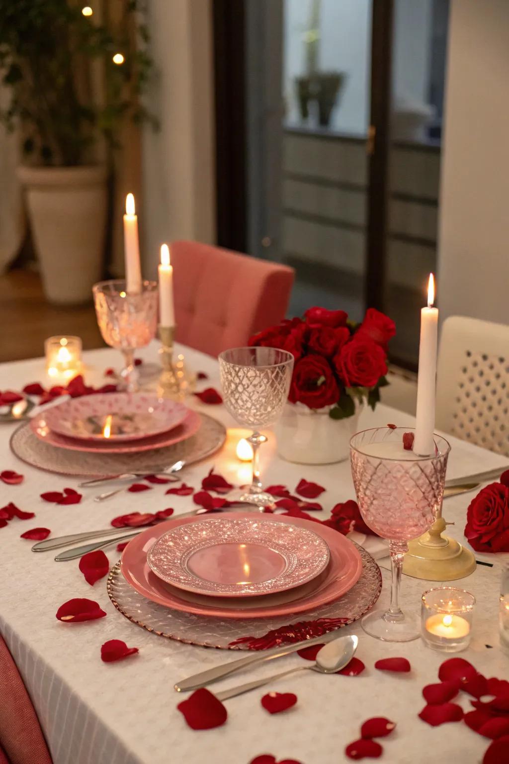 Establish the setting with a perfectly arranged table for a charming supper.