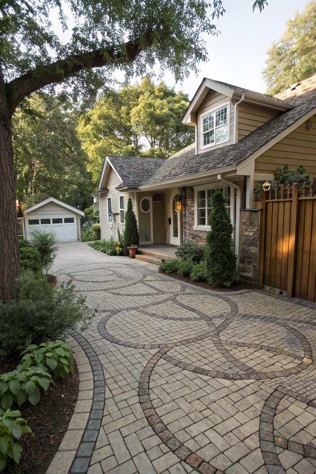 Paving stones offer a visually attractive and resilient surface for driveways.