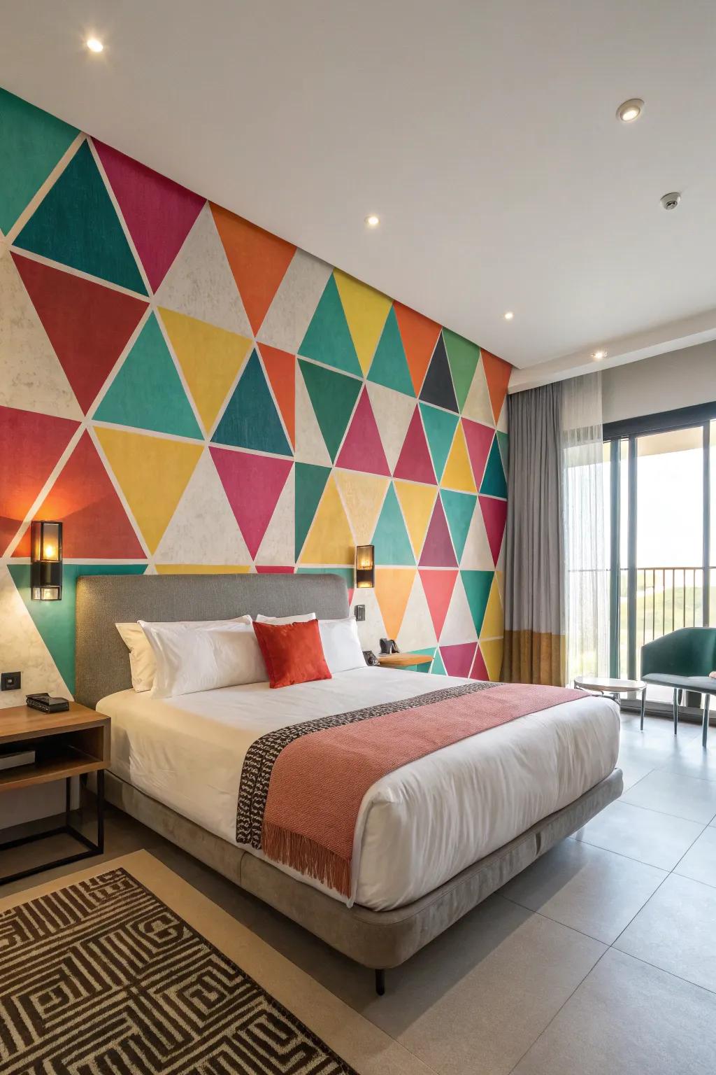 Geometric designs bring a modern flair to any room.