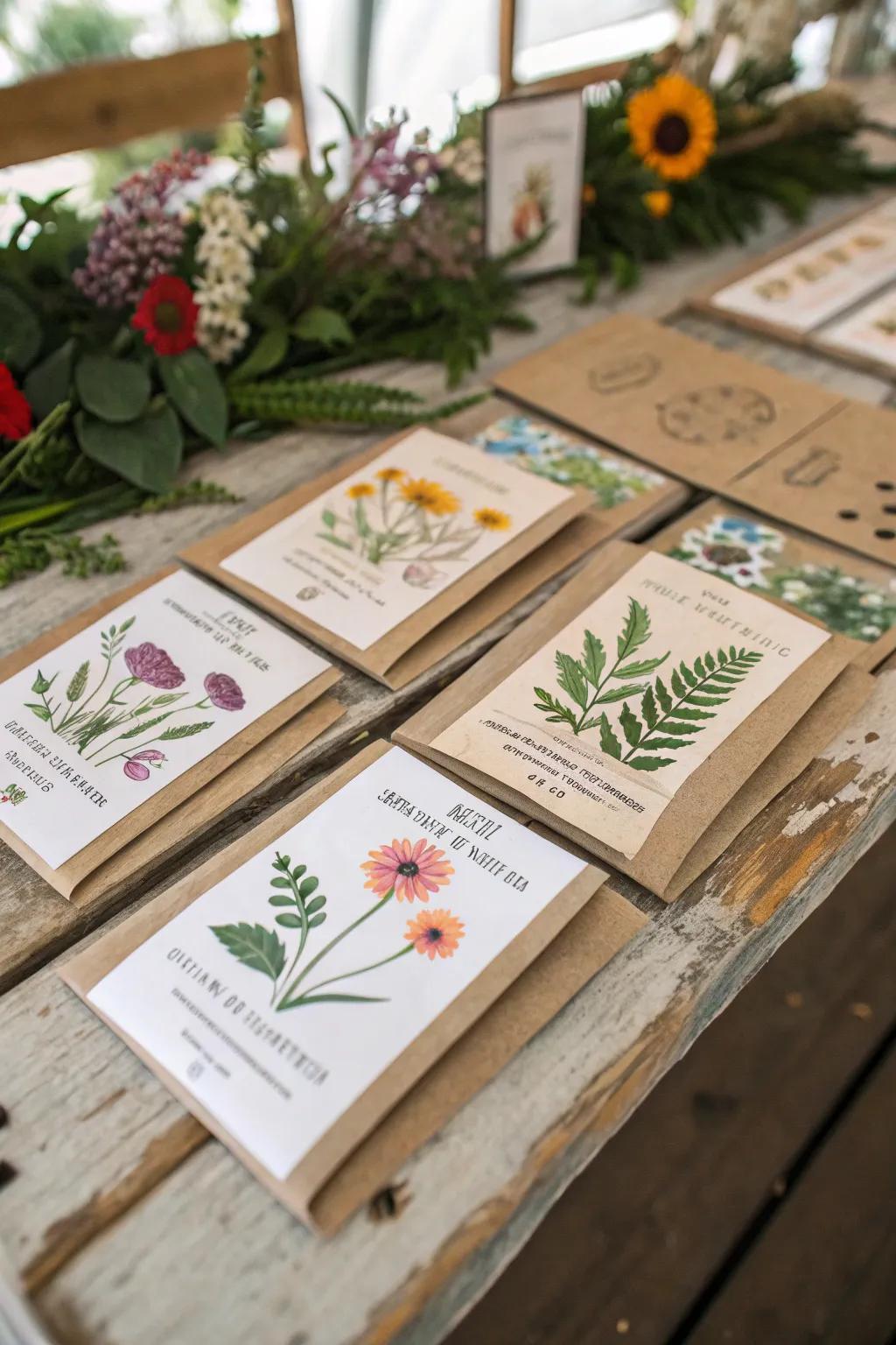 Bespoke seed pouches as a meaningful and considerate wedding keepsake