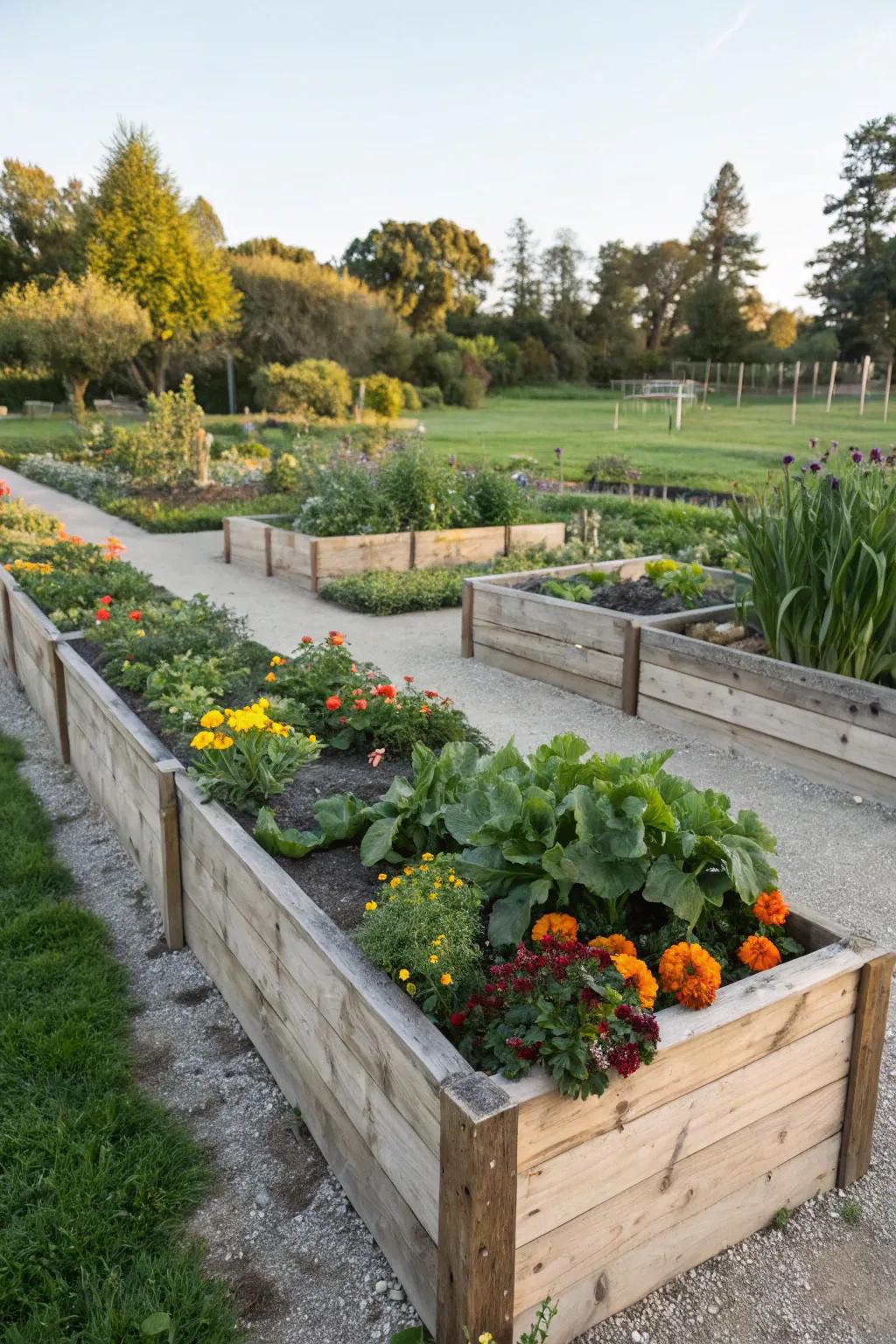 Transform your garden with these lovely wooden raised beds.