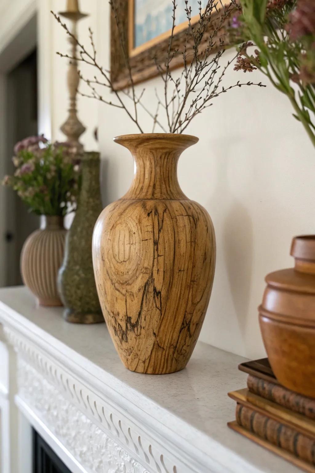 Let the inherent wood grain take center stage in your decor.