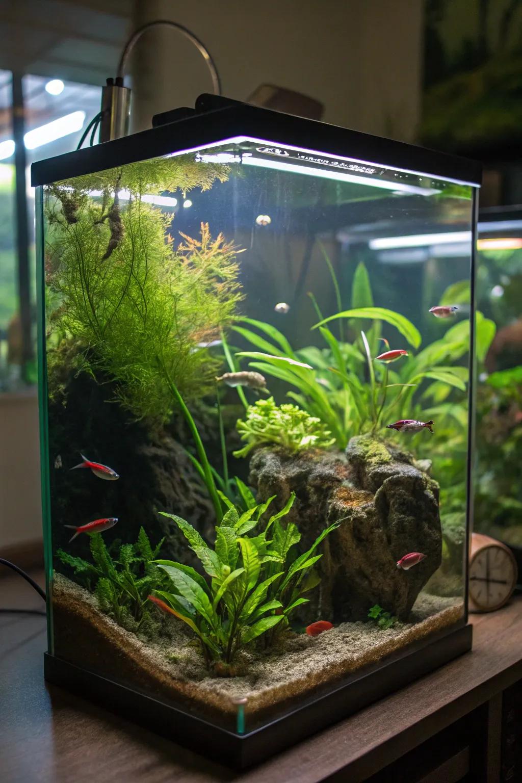 Venture into a micro jungle excursion with your tank.