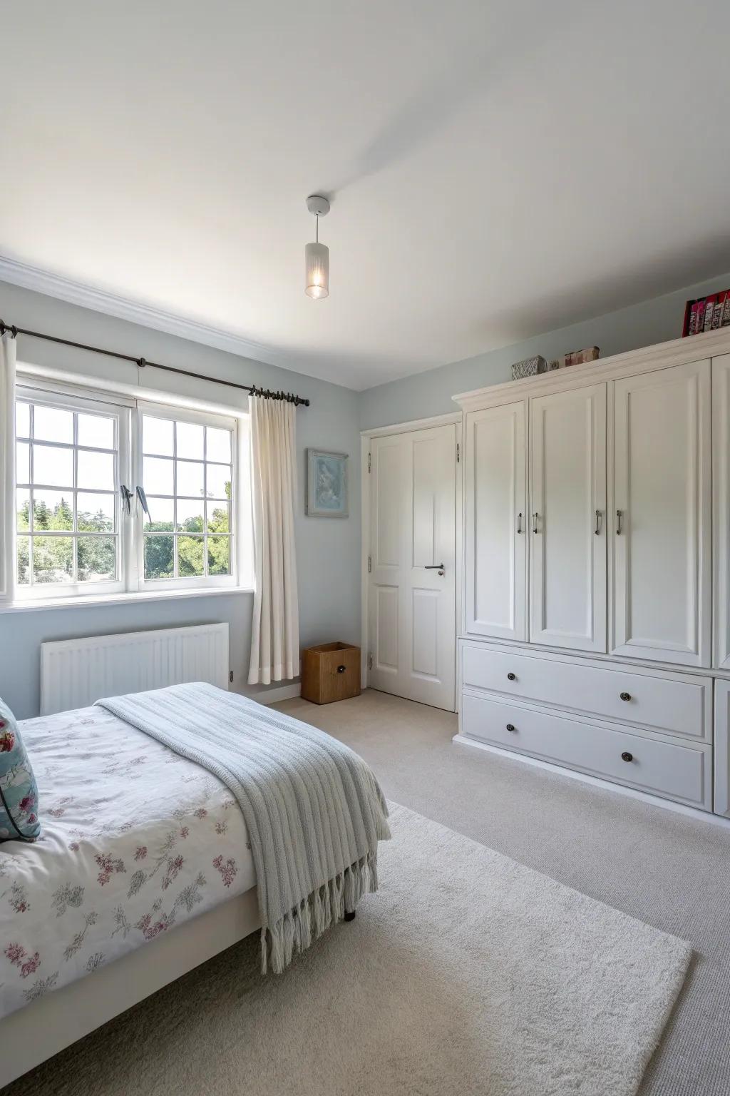 Bright colors make small rooms feel big.