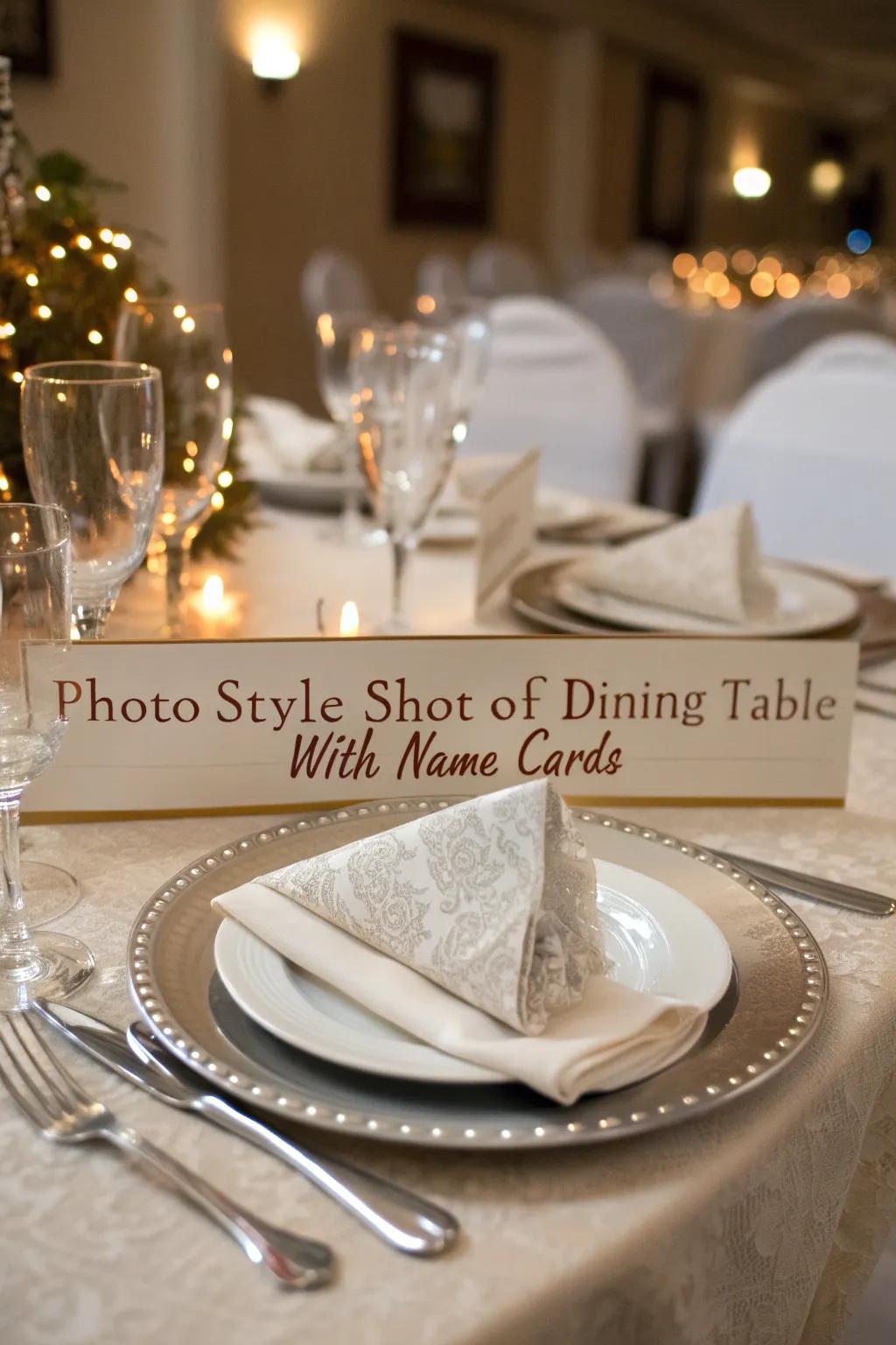 Make guests feel special with personalized spot settings.