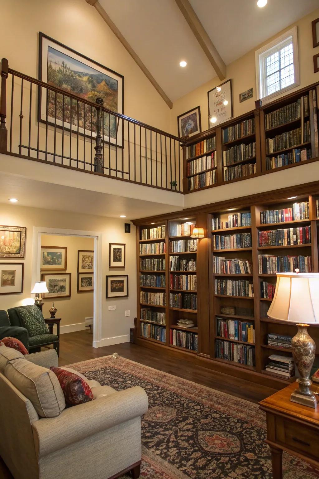 Maximizing height enhances the room's spaciousness.