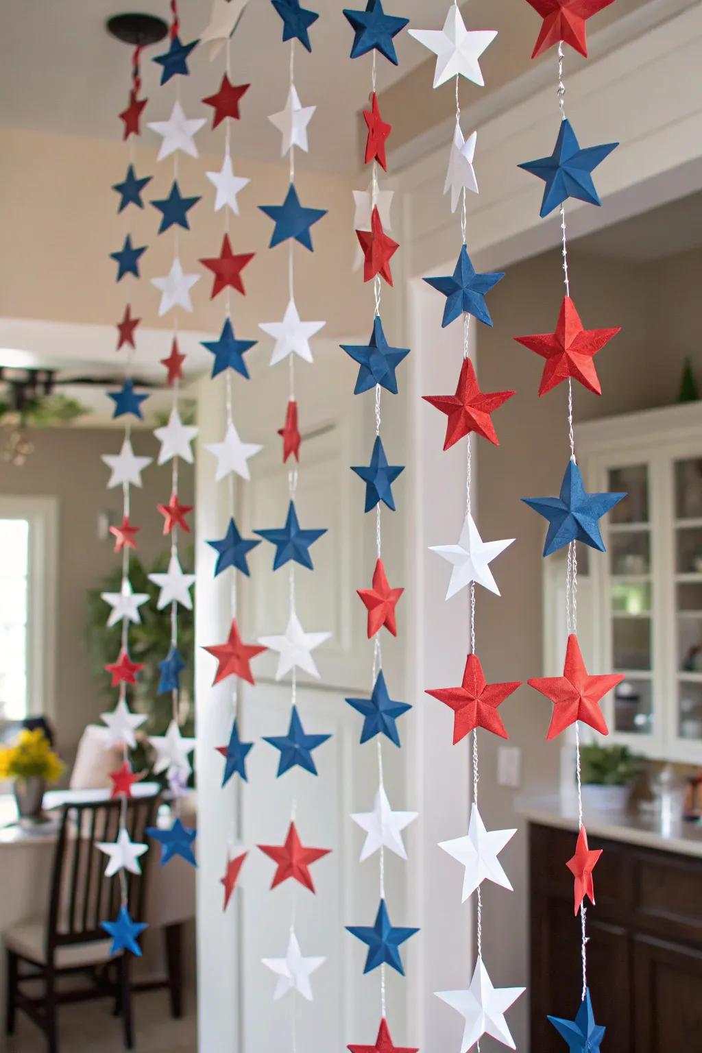 Add a touch of charm with a homemade star banner.