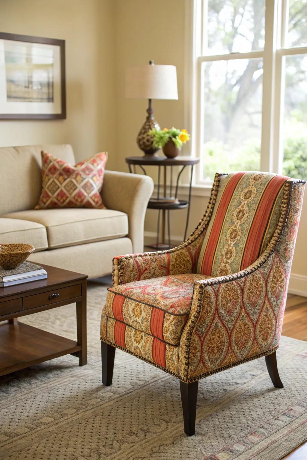 Create a bold statement using a highlight seat.