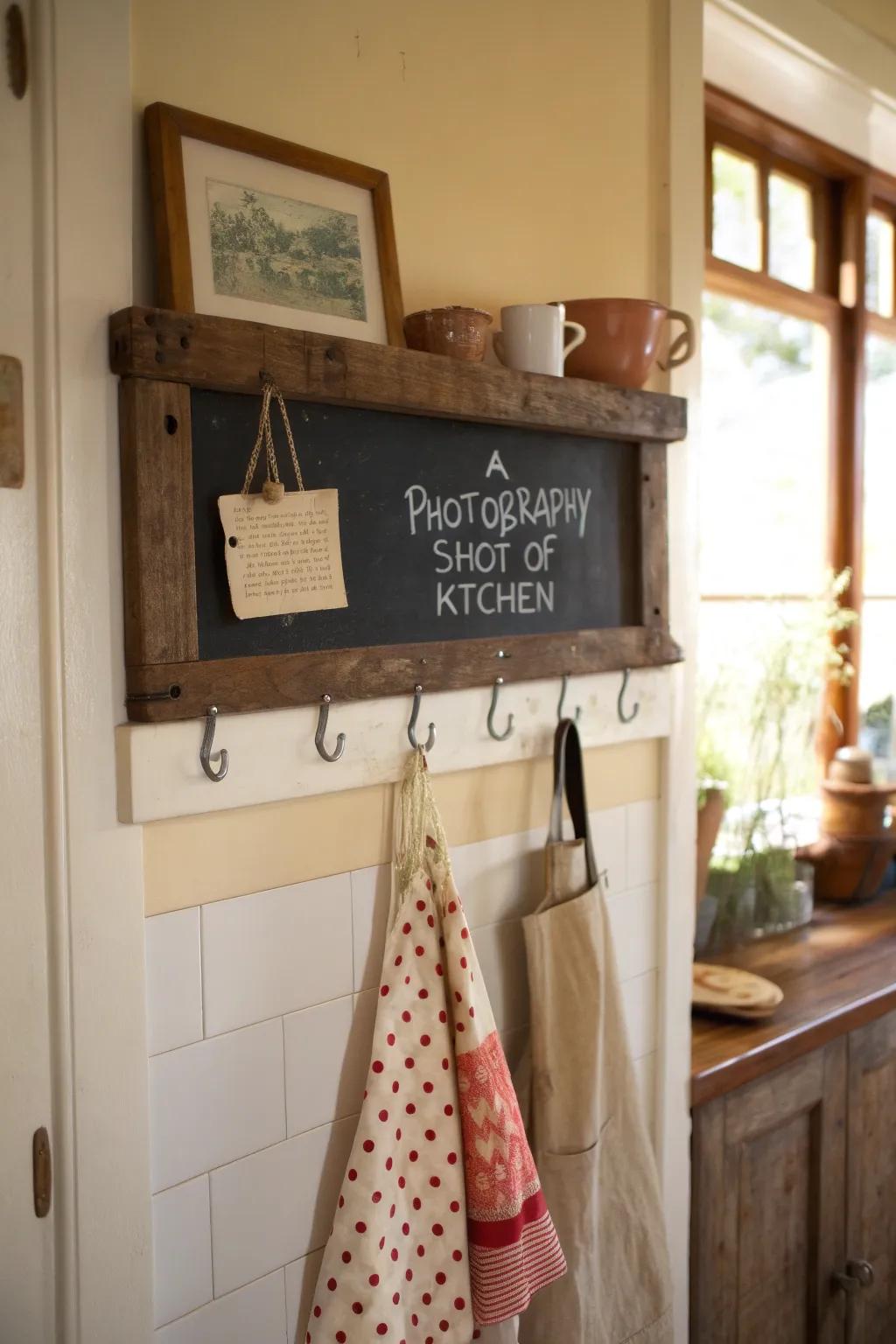 A writing surface apron rack keeps things stylish and functional.