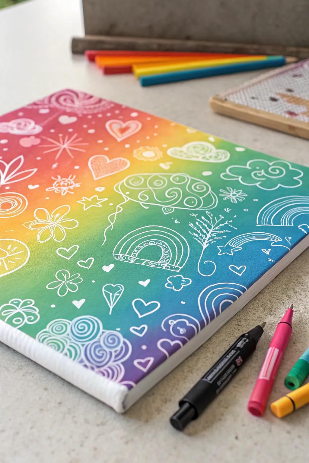 Infuse a playful touch with whimsical doodles on your artwork.