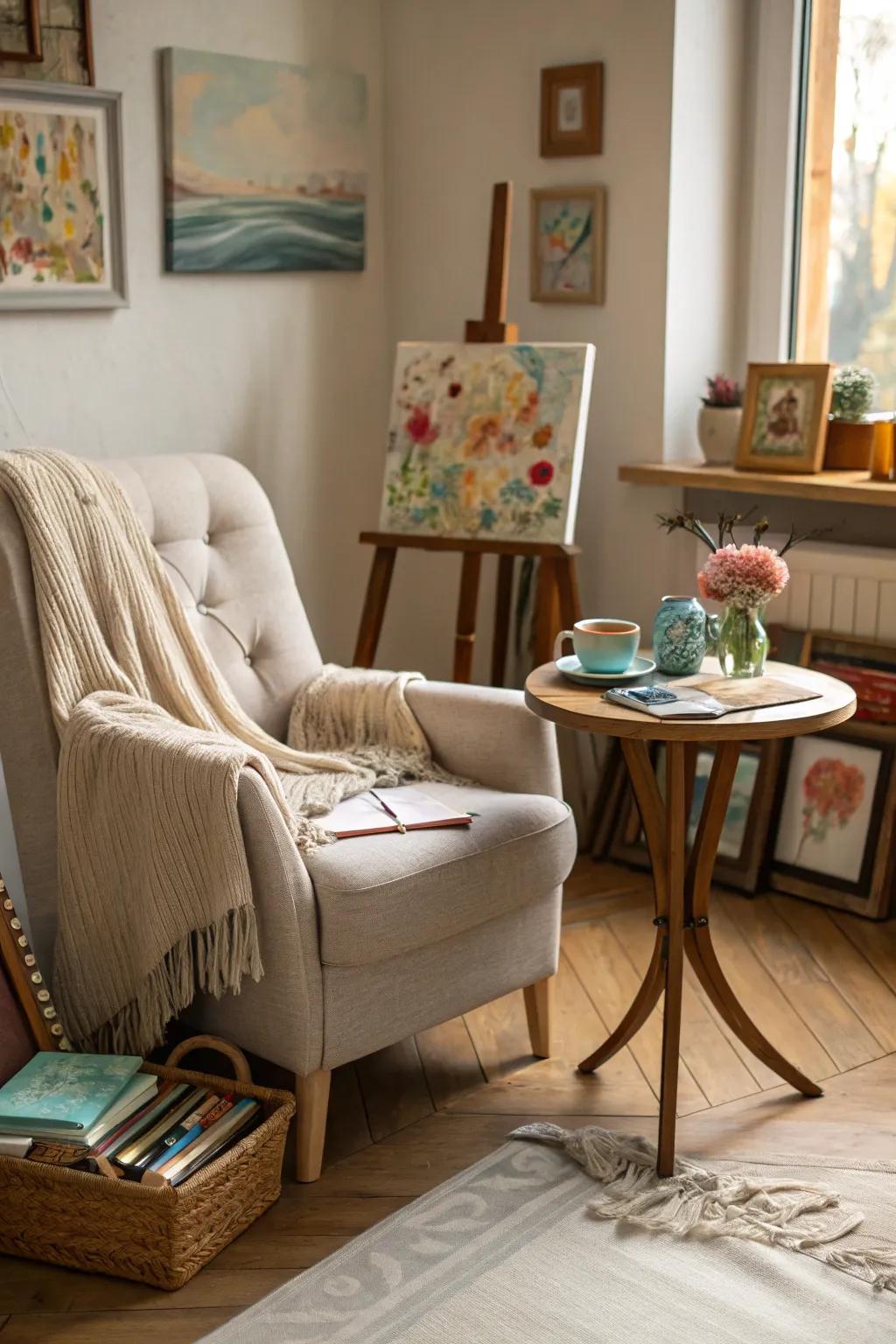 A serenity corner can revive your creative energy.