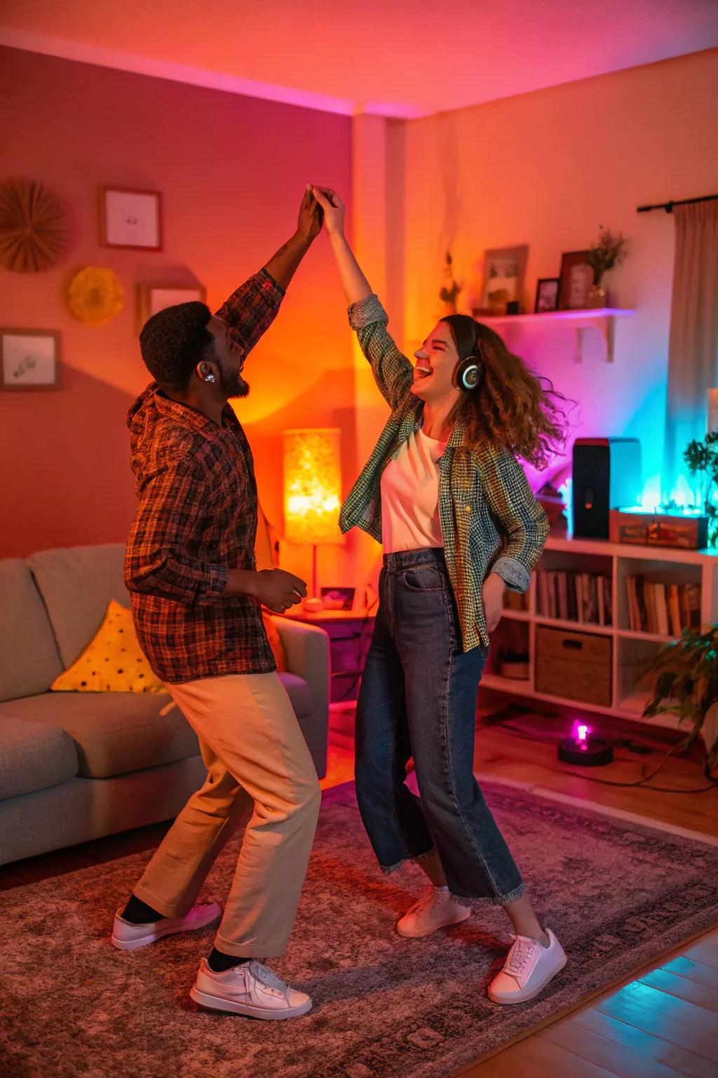 Unwind and bask in one another's company with a spontaneous dance party.