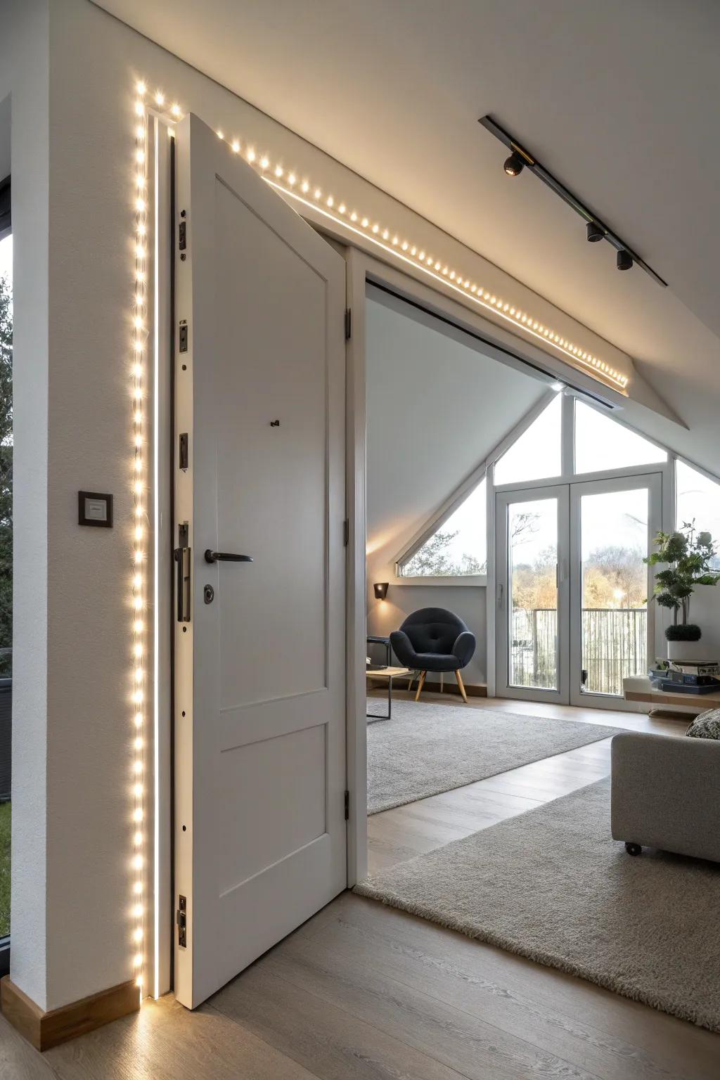 Lit trim adds a modern touch.