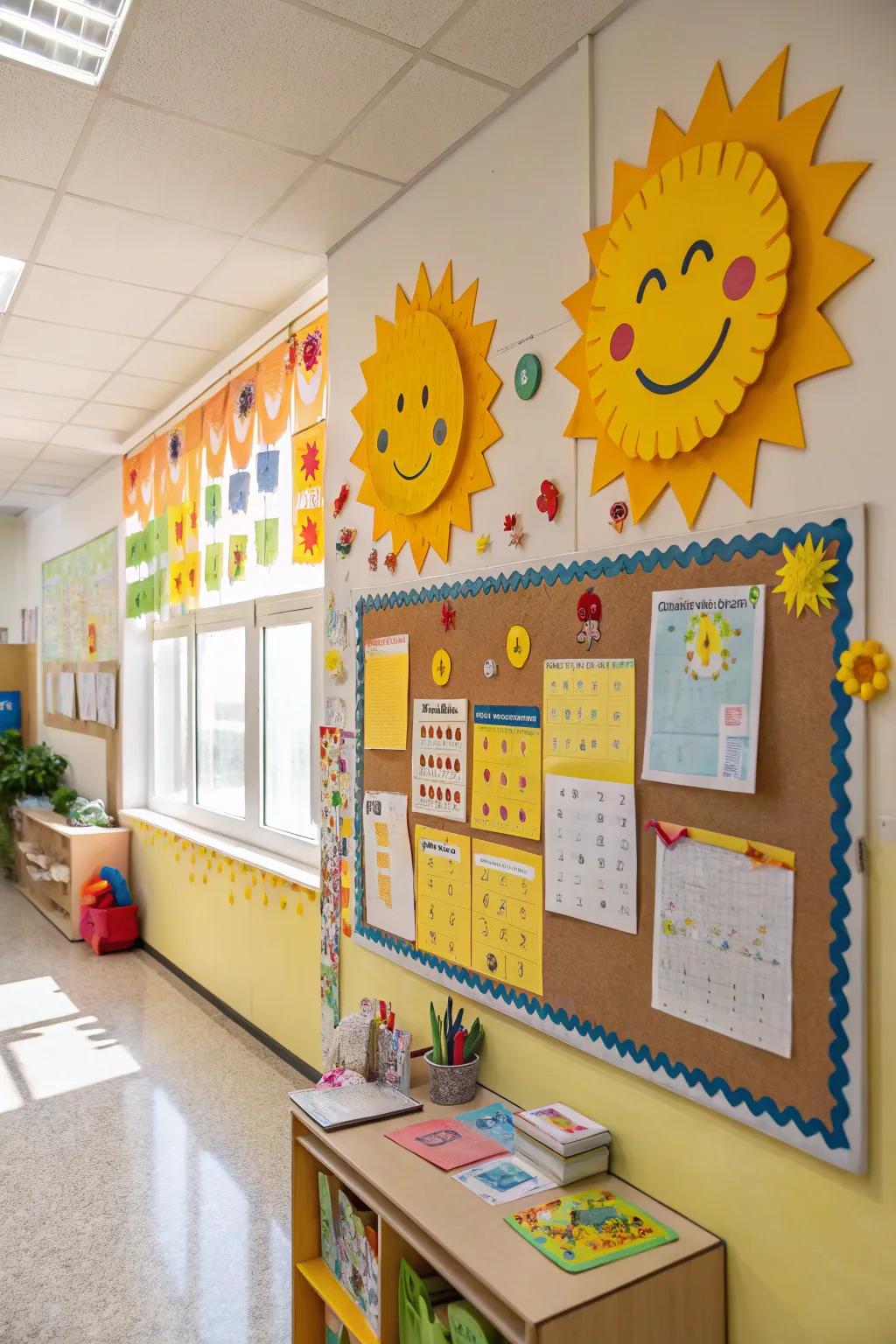 A sun-themed board that radiates positivity.
