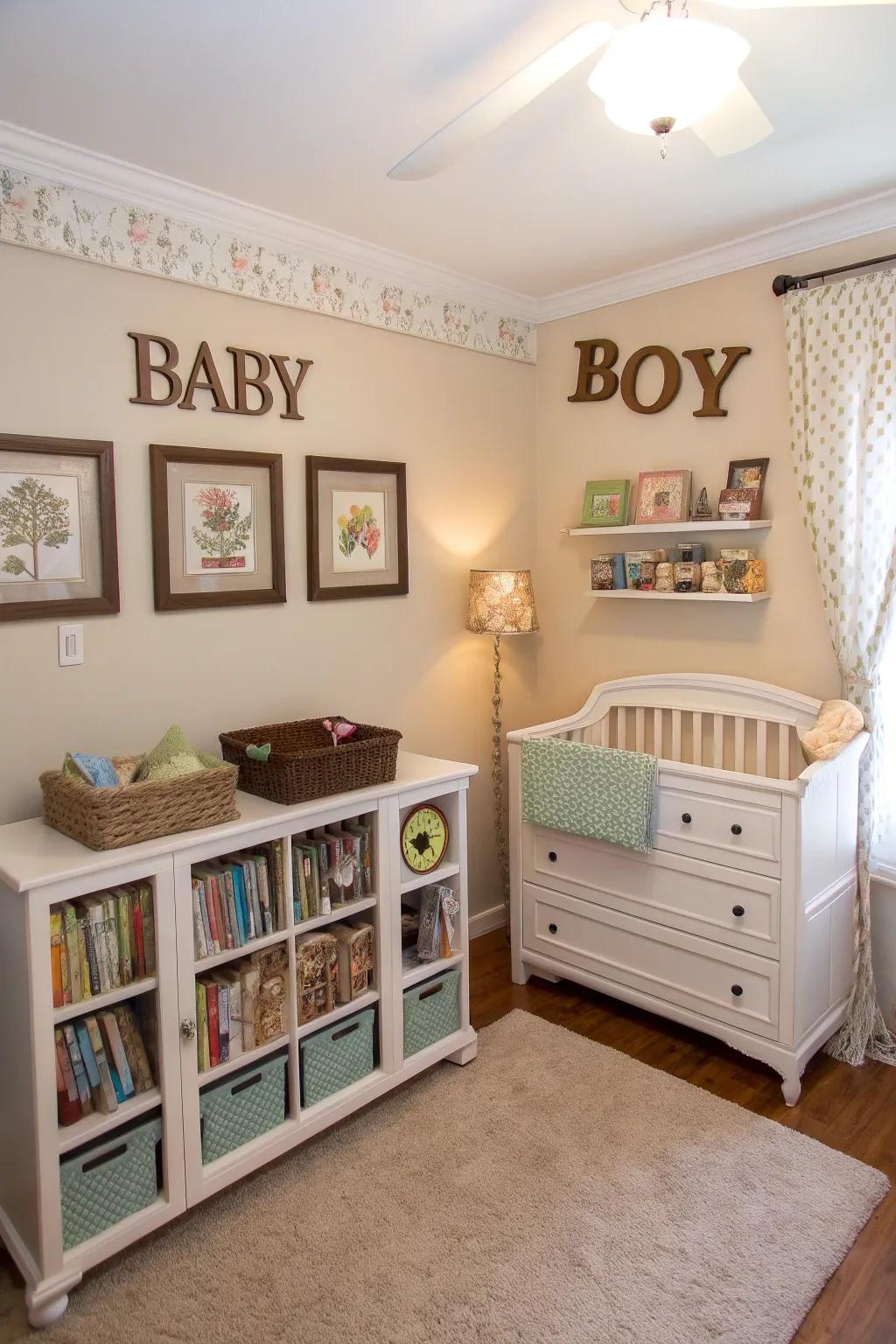 Personalized touches make the nursery unique and special.