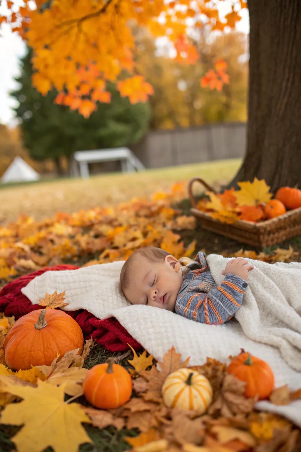 Nature's bounty contributes organic beauty to baby photos.