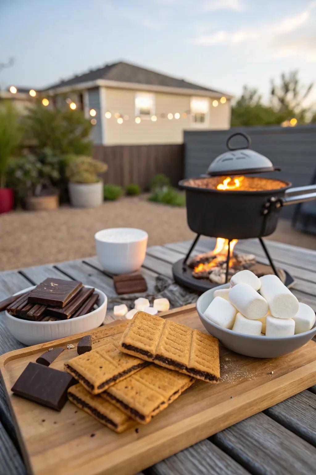 A treat bar brings a sweet touch to backyard gatherings.