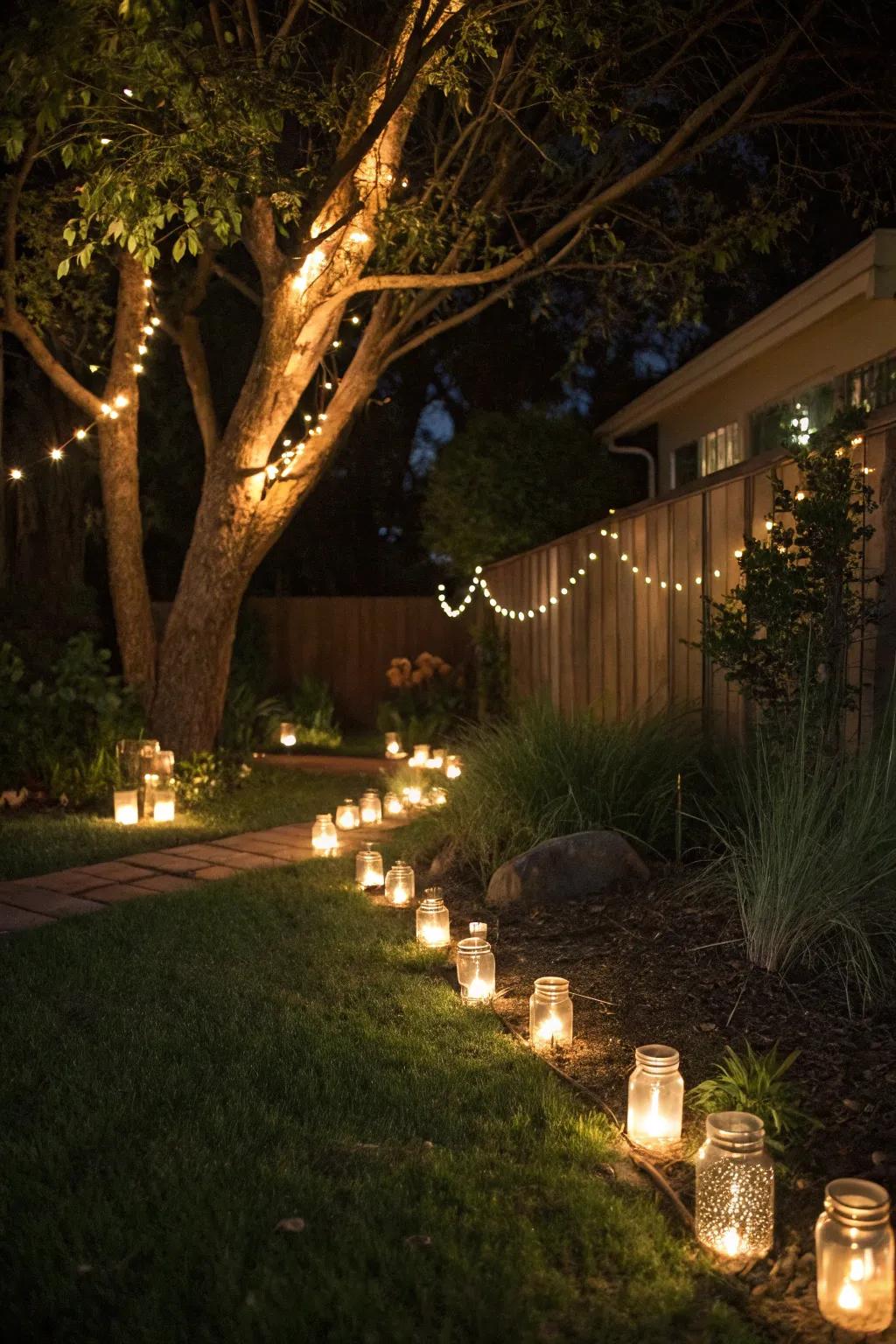 Artisan jar lights bring an enchanting and whimsical touch.