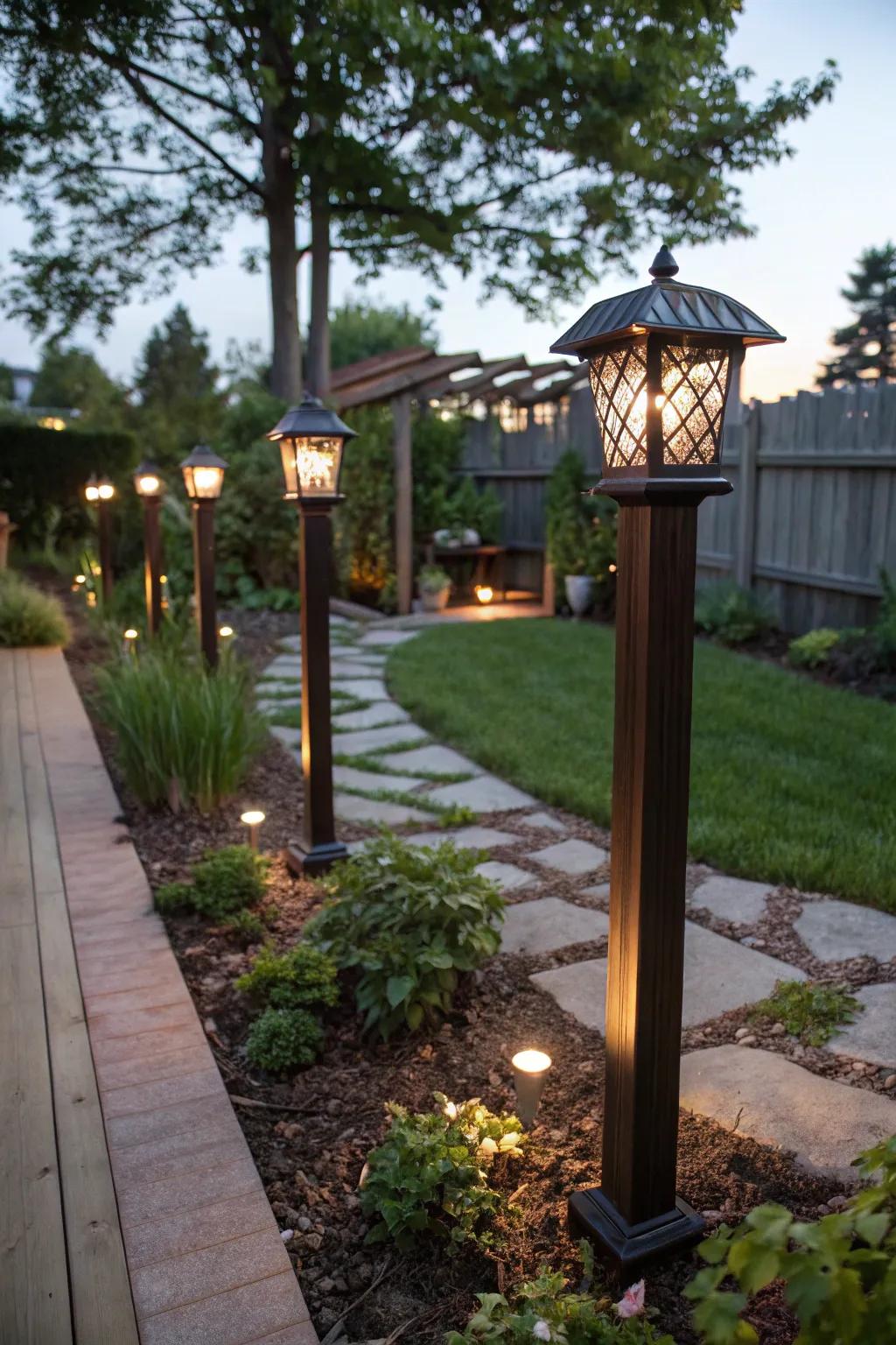 Make a sustainable choice with these solar-powered light posts.