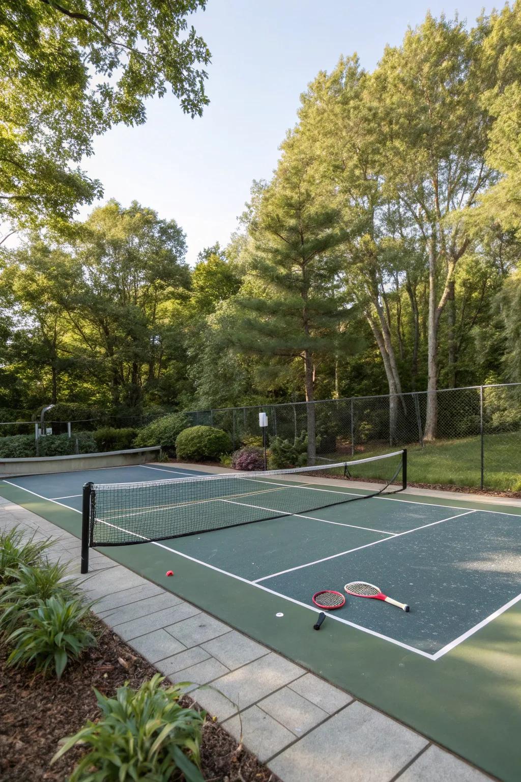 Dive into the pickleball craze with your own backyard court.