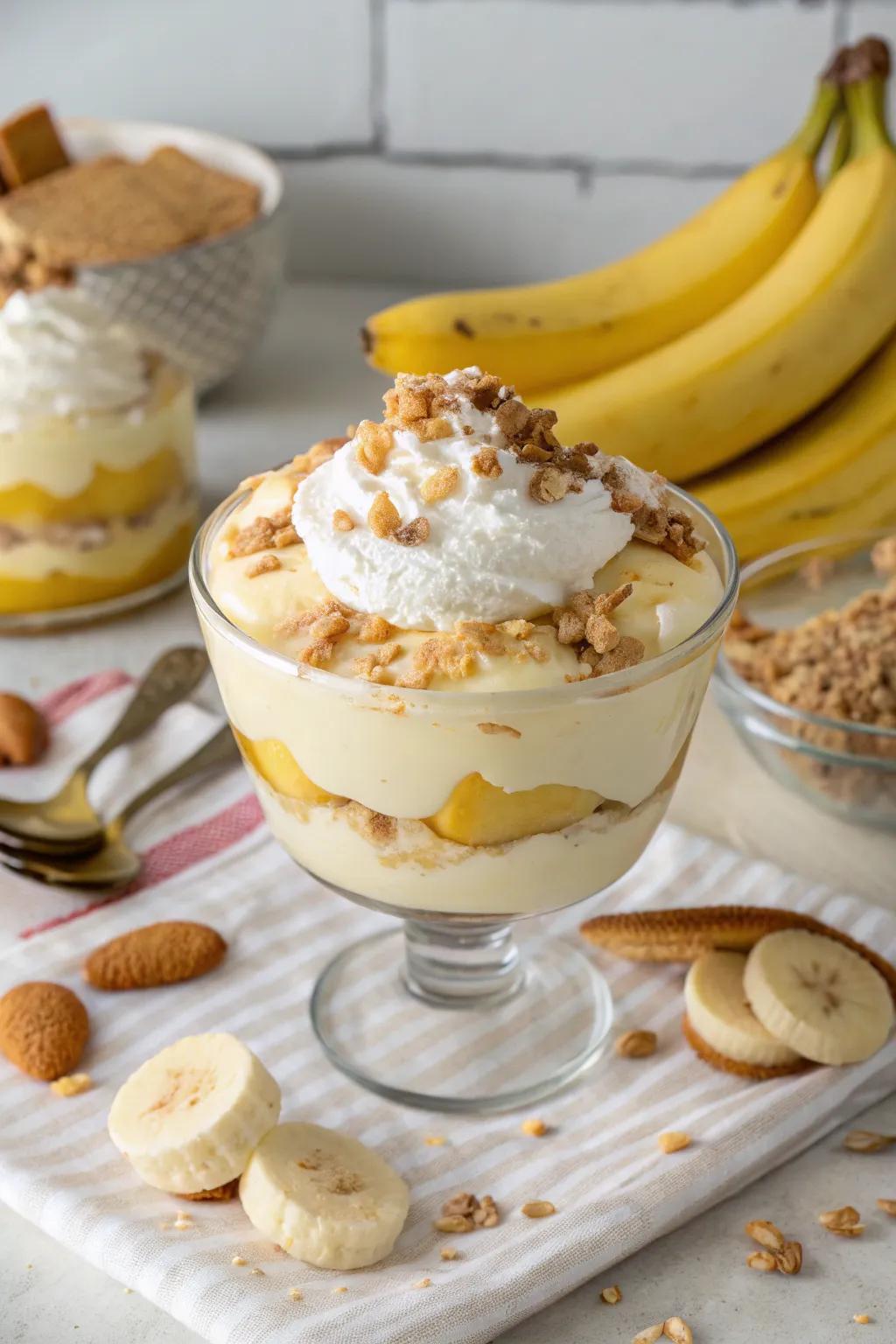 A hidden layer of vanilla ice cream introduces a delicious surprise.