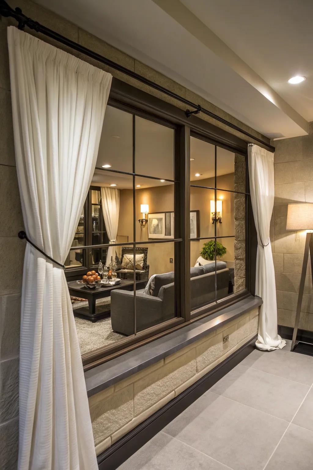 Fasteners add style and purpose to your drapes.