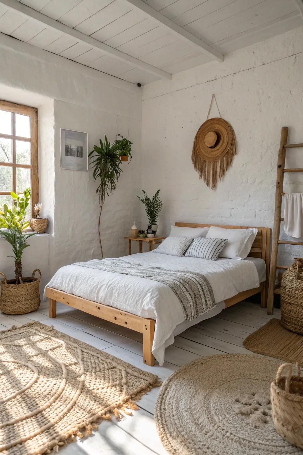 Crisp whites provide a pristine and classic foundation for every sleeping quarter.