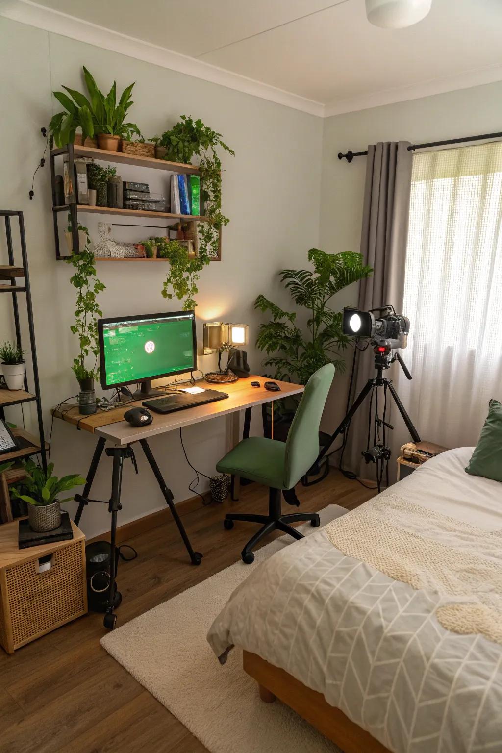 Add life to your streaming space with plants.