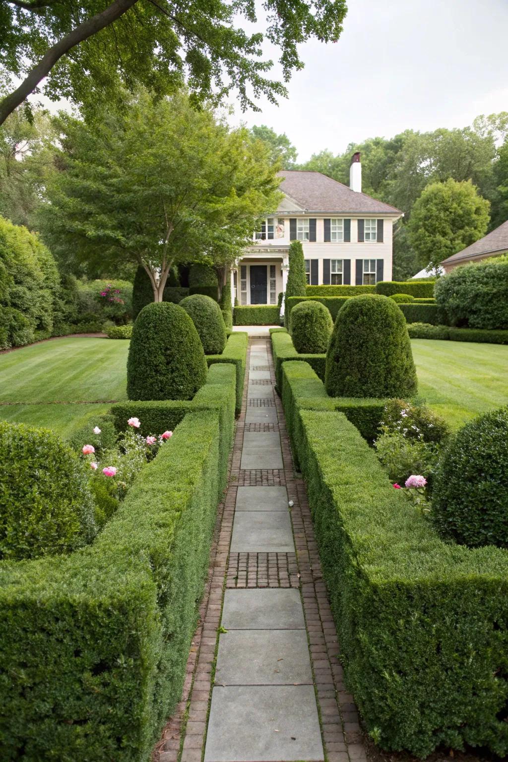 'Regal' boxwood adds a touch of classic elegance.