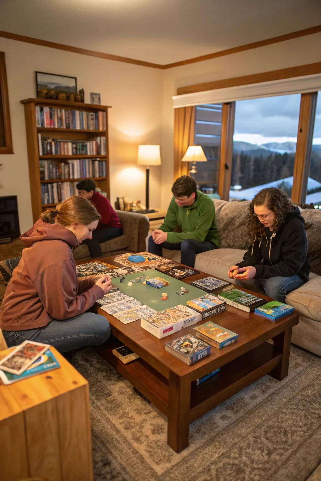 A game night brings fun and friendly competition to the party.