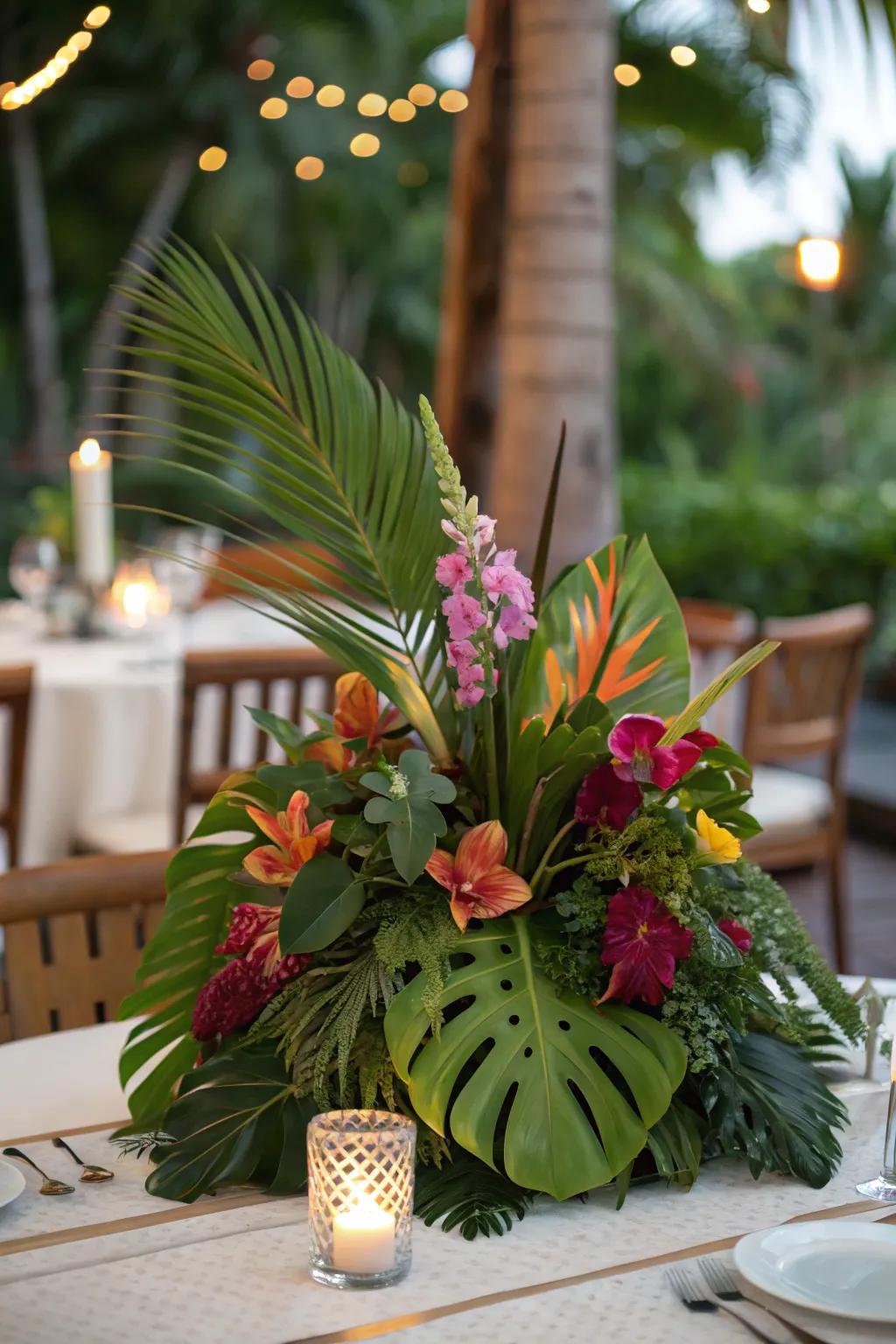 Offer a slice of paradise to your table with a tropical theme.