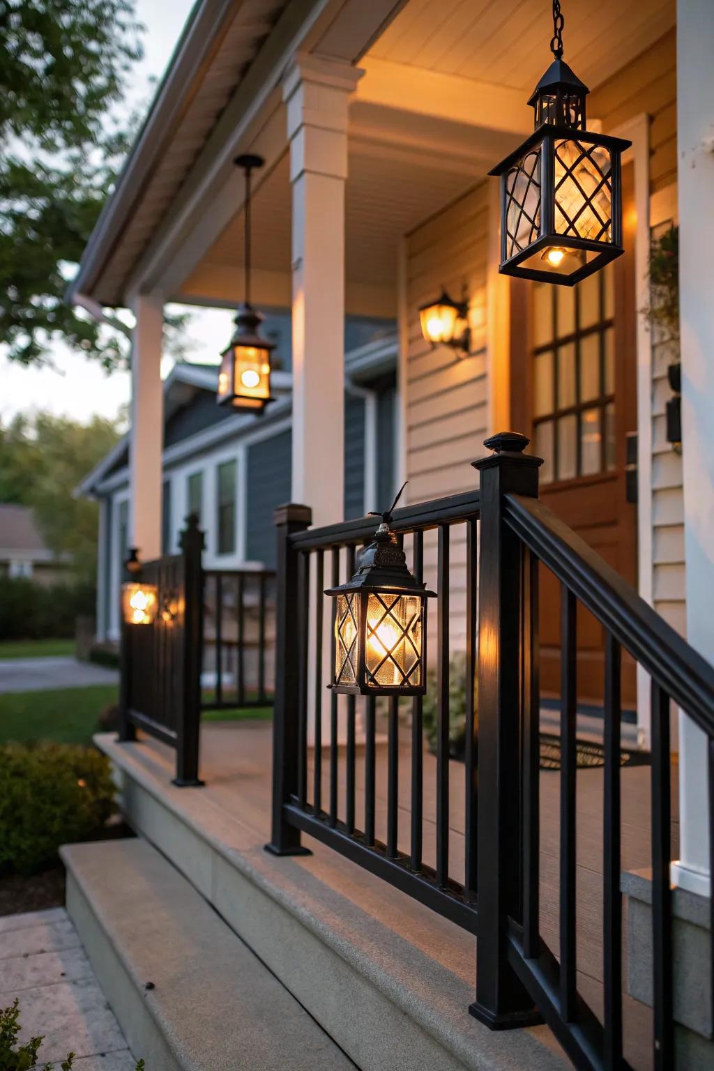 Light lighting improves the beauty and use of your porch.