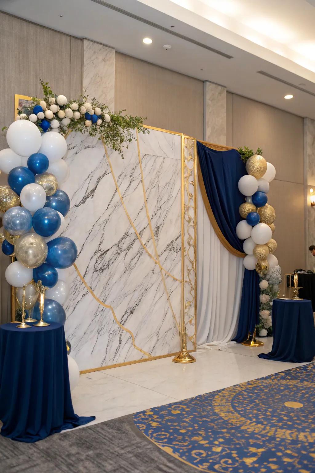 With marble sophistication, you can enhance your event.