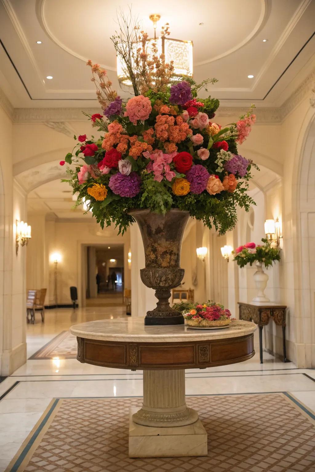 Bold bouquet making a dramatic statement.