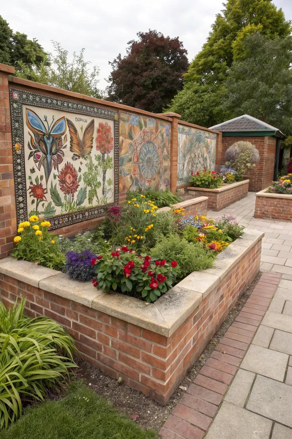 Convert your garden into an art gallery using mosaic stone designs.